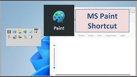 Add MS Paint Shortcut in Windows 11 to Din Quick Launch Toolbar