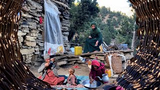 How do People Survive in an Afghan Mountain Village Far From Civilization? | Shepherd Mother Cooking