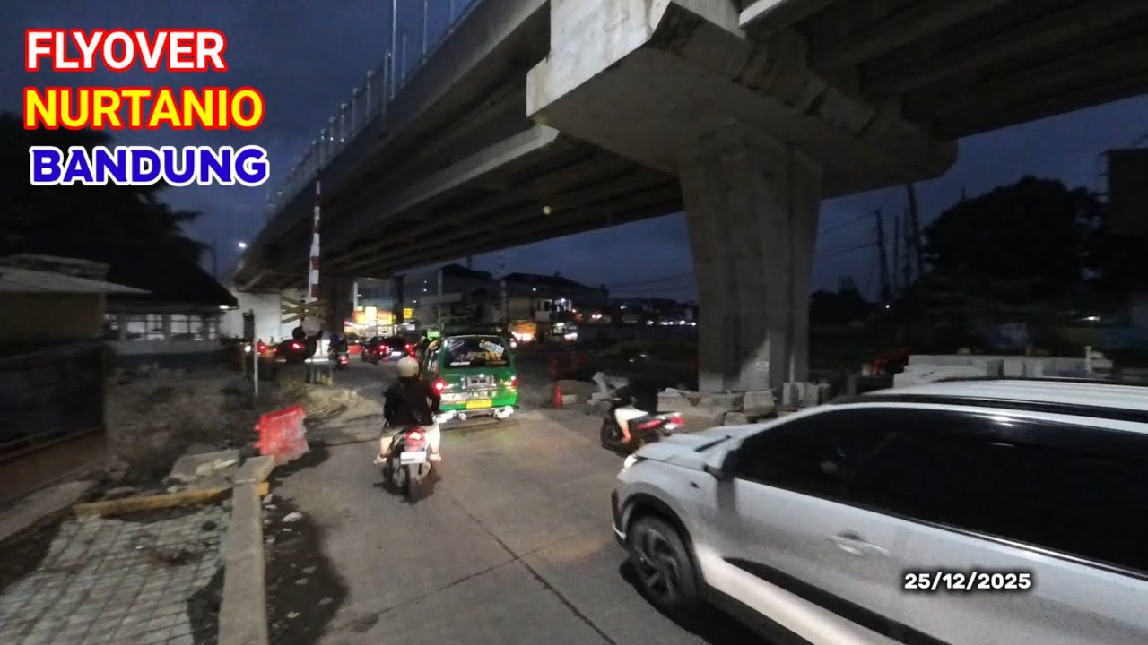 Proyek FLYOVER NURTANIO di Kota Bandung selesai, untuk mengurangi kemacetan di lintasan Kereta Api