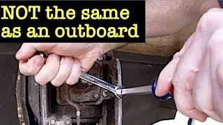 Volvo Penta DP outdrive oil change. How to change the oil in a duo prop