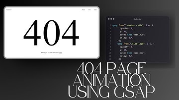 404 Page Animation Using GSAP (Smooth & Engaging)