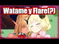 Watame trata de besar a Flare mientras espera que regrese 😚😊 [Hololive Sub Español]