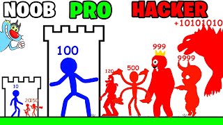 NOOB vs PRO vs HACKER | In Hero Tower Defense | With Oggy And Jack | Rock Indian Gamer | screenshot 5
