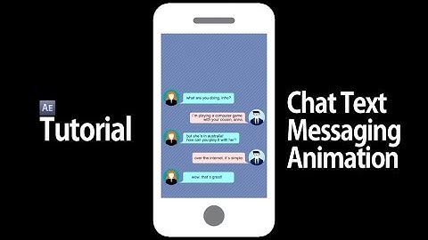 After Effects - Chat Text Messaging Animation Such as KakaoTalk