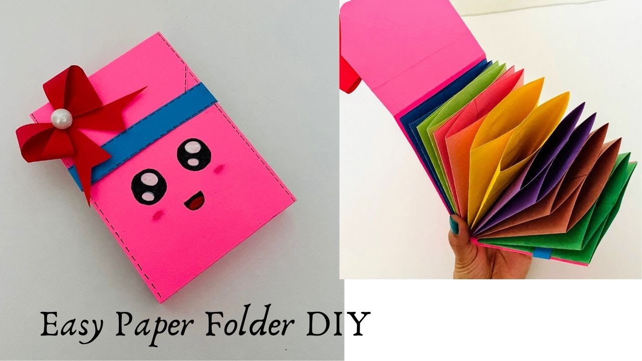 How to make mini Paper folder| Origami folder for kids | Paper crafts ...