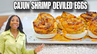 SOUTHERN STYLE CAJUN SHRIMP DEVILED EGGS RECIPE | QUICK & EASY RECIPE by Island Vibe Cooking 10,110 views 1 month ago 8 minutes