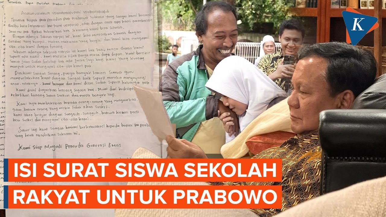 Ketika Presiden Prabowo Membaca Surat dari Siswa Sekolah Rakyat...