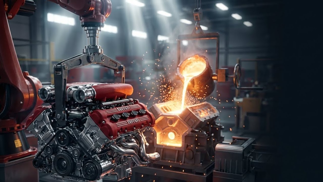 Inside the Ferrari Engine Factory From Molten Aluminum to $400,000 Supercar Powerplants Full Process
