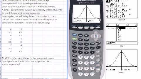 Ti 83/84:  Hypothesis Tests:  T-Test and Z-Test (V07a)