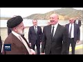 Irans raisi and azerbaijans aliyev visit border dam prior to helicopter crash english subtitles