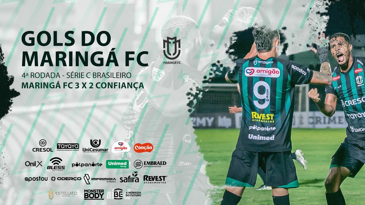 GOLS DO MARINGÁ FC - MARINGÁ FC 3 X 2 CONFIANÇA - 4ª RODADA BRASILEIRO ...