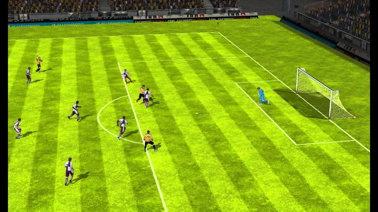 FIFA 14 Android - FC Barcelona VS Aston Villa - YouTube