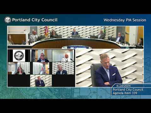Portland City Council Meeting PM Session 04/24/24