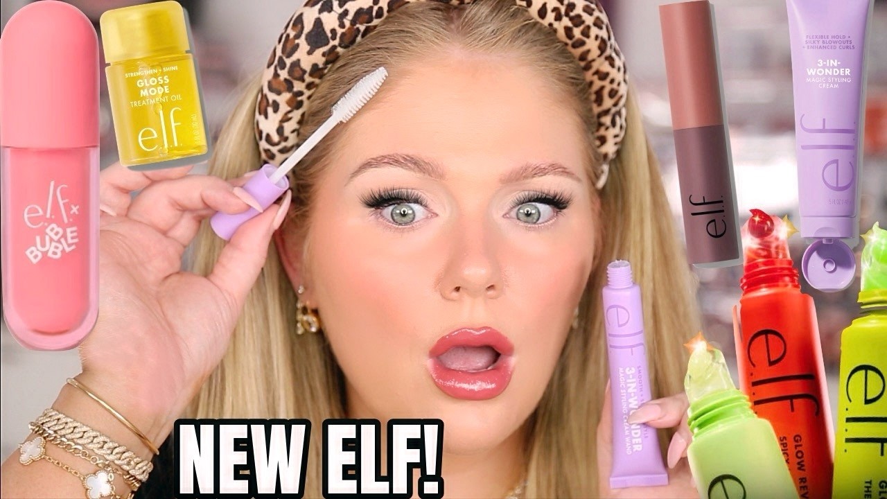 I Tried ALL *NEW* e.l.f. makeup & HAIR 🤩 New e.l.f. hair (nothing over $10) & brand new makeup!