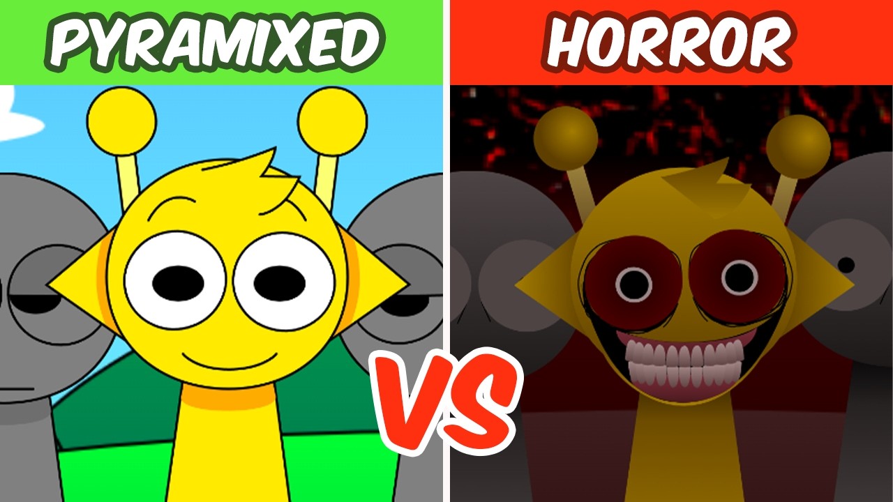 Pyramixed Horror NEW CHARACTERS! Incredibox Sprunki PYRAMIXED Normal vs Sprunki ...