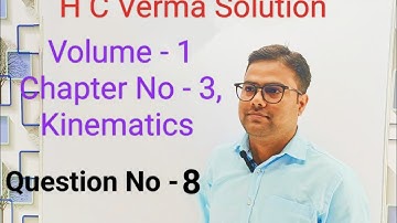 H C Verma, V-1, Ch-3, Q.N-8, fig (3-E3) shows the graph of velocity versus time for a particle
