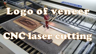 Logo of wood. CNC Laser cutting.