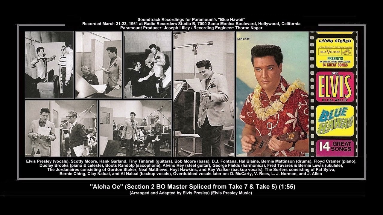 Regardez *(1961) RCA ''Aloha Oe'' (Section 2) (BO Master Spliced from Take 7 &Take 5) Elvis Presley sur YouTube Regardez *(1961) RCA ''Aloha Oe'' (Section 2) (BO Master Spliced from Take 7 &Take 5) Elvis Presley sur YouTube
