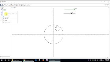 Rolling circle in other circle - Geogebra [Tutorial]