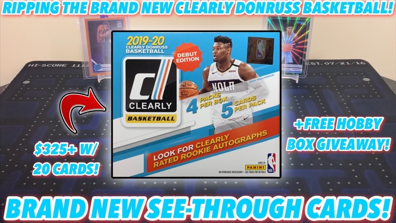 *Sick New CLEAR Cards! $300+ w/ 20 Cards!* 2019-20 Panini Clearly Donruss  Basketball Hobby Box Break