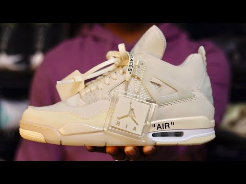 Nike WMNS Air Jordan 4 \"Sail’ Canvas Nike WMNS Air Jordan 4 Sail Blank Canvas DQ4909-100 Women's