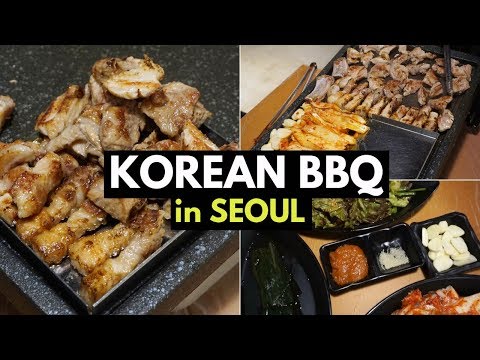 Best Korean BBQ in Myeongdong, Seoul I How to eat samgyeopsal properly
