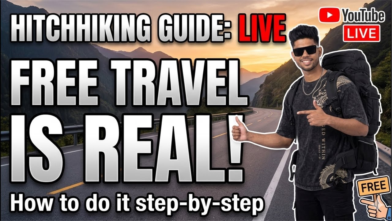 Hitchhiking 1: How to Start Free Travel Step-by-Step (LIVE)