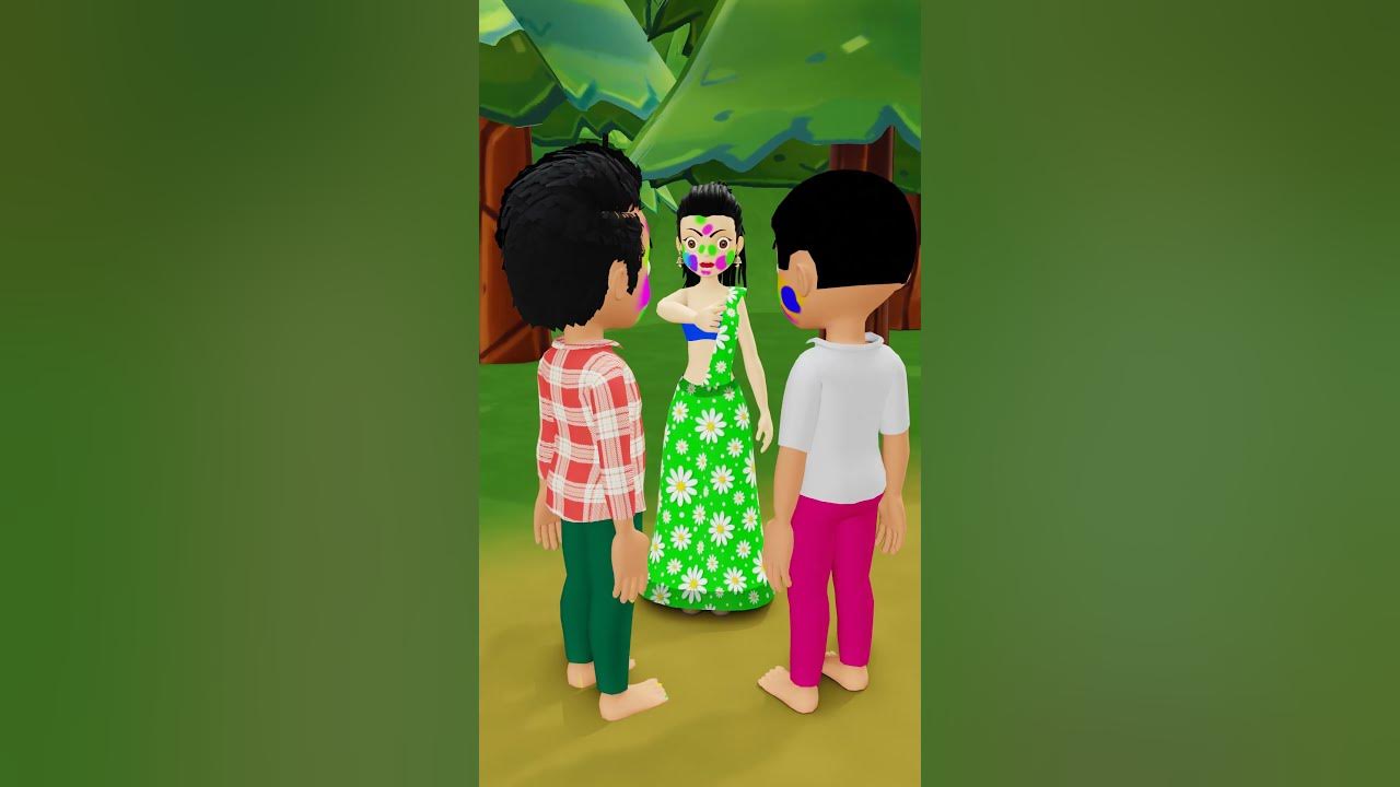 holi video 2025 in cartoon