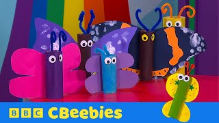 Make a Butterfly with Evie and Dodge | Fun Cardboard Craft | CBeebies @cbeebies