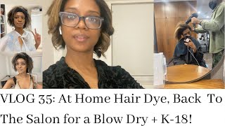 Vlog 35: At Home Hair Dye! K-18 And Back To The Salon Blow Dry