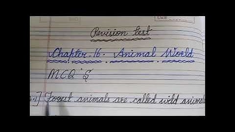 NCERT class 2 EVS chapter 16 animal world REVISION TEST
