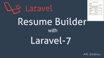 Resume Builder Application with Laravel