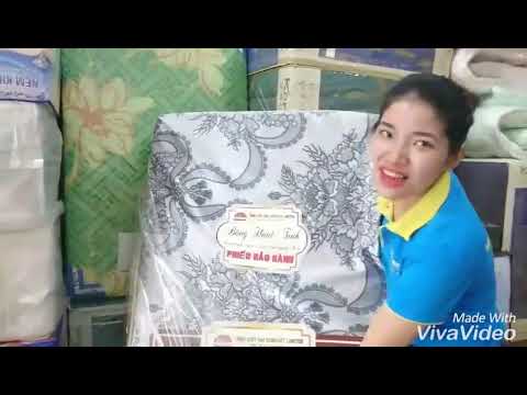 Video Nệm bông ép than hoạt tính hàn việt hải - nệm giá kho - youtube