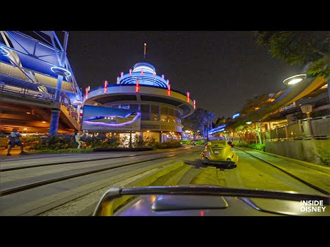 Autopia 2026 at Disneyland - Nighttime Ride-Through with Wide Angle POV