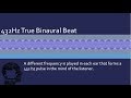 432 Hz frequency tuning // binaural beats