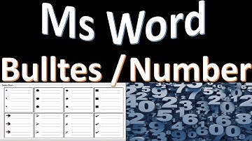 How to use Bullets and Numbering option in Ms Word 2007/2010/2013/2016 - in Hindi