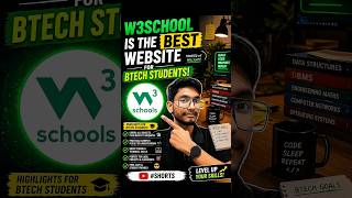99% BTech Students Don’t Know This Website…. #w3schools #learning #btech #placement #jobs #skills