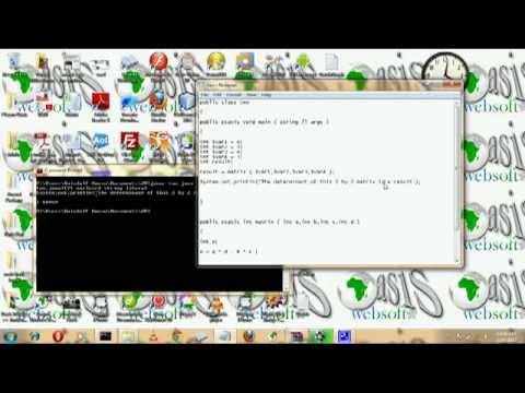 A simple method for Calculating the determinant of a 2 by 2 sized matrix in Java