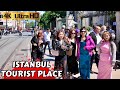 ISTANBUL TURKEY TOPKAPI PALACE SULTAN AHMED CITY CENTER MARKET SHOPPING  WALKING TOUR 2024  4K