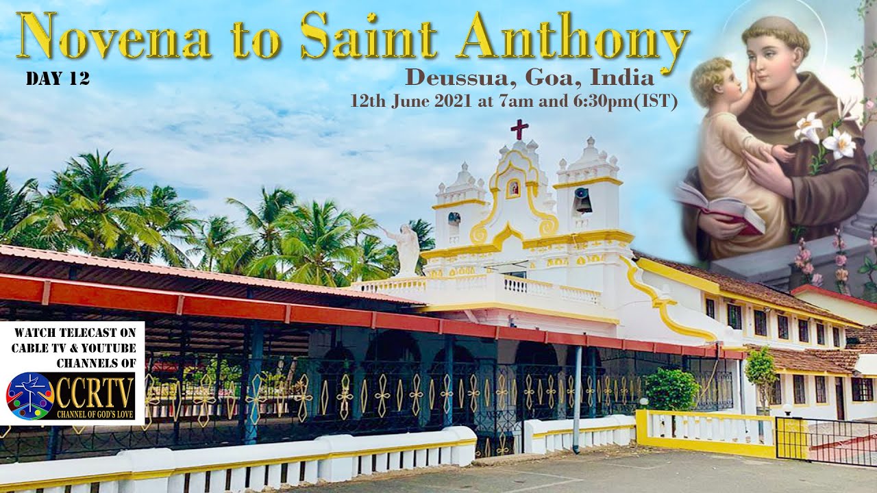Novena To St Anthony Day 12 12th June 21 St Anthony Chapel Deussua Youtube