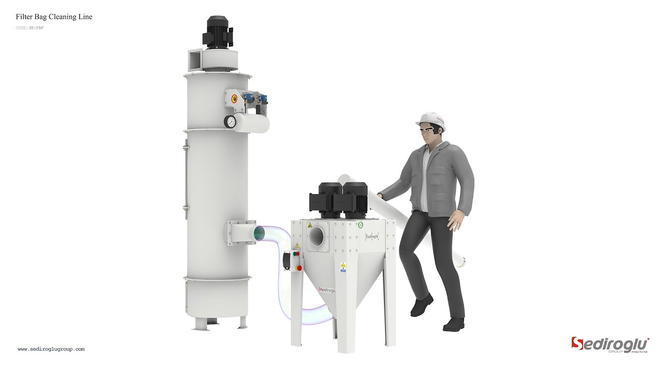 Filter Bag Cleaning Line Indoor Dust-Free System –Flour Milling Machıne  SEDİROGLU GROUP SE-FBF