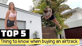 TOP 5 things to know when buying an AIR TRACK .... Wealth