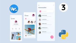 [Part-3] How To Create A Social Media App Profile Card Using KivyMD | Social Media App