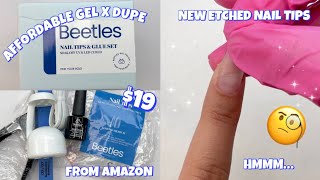 TRYING BEETLES NEW $19 GEL X DUPE STARTER KIT FROM AMAZON | EASY & AFFORDABLE SALON QUALITY NAILS
