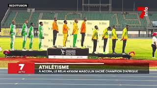 Athlétisme : à Accra, le relais 4x100 m masculin de la Côte d’Ivoire sacré champion d’Afrique.