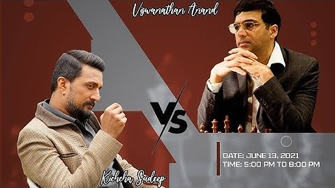 Kiccha Sudeep Paly A chess With Indian Grand Master Viswanathan Anand To Rise Fund To Covid 19