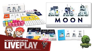 MOON || SINISTER FISH GAMES || BOARD GAME LIVE PLAY
On tonights show, we rush to construct lunar bases to attract colonists to live and work, aiming to become the most prestigious base, as we play MOON from SINISTER FISH GAMES.
Moon is a pick & pass tableau game where players compete to construct lunar bases. The most popular base will become the new lunar capital!
Each hand of cards represents a convoy of experts & equipment travelling between outposts, giving players a choice of one new construction each turn. Each hand also contains one of a number of Expedition cards that grant a special action every turn before passing on to the next player.
Lunar rovers are a neutral resource that add a worker placement element to the game. They are also used to break ties and so must be used with care!
🎲 | Moon | hand management / worker placement
️️️️️️️️️️️️️️️️️️️️️️️️️️️️️️️️️️️️️️️️️️️️️️️️️️️️️️️️️️️️️️️️️️️️️️️️️️️️️️️️️️️️️️️️️️️️️️️️️️️️️️️️️️️️️️️️️️️️️️️️️️️️️️️️️️️️️️️️️️️️️️️️️️️️️️️️️️️️️️️️️️️️️️️️️️️️️️️️️️️️✏️️️️️️️️️️️️️️️️️️️️️️️️️️️️️️️️️️️️️️️️️️️️️️️️️️️️️️️️️️️️️️️️️️️️️️️️️️️️️️️️ | Haakon Gaarder
🎨 | Haakon Gaarder
Join us tonight from 19:00 GMT+1 for gaming, chat, and other shenanigans. 🐵🔥🎲
Disclaimer. This product was provided FOC by the publisher. All views and opinions are those of the channel!
🔗 For more information, visit the official website:
https://sinisterfish.com/product/moon-deluxe-edition/?location=61
☕ Special thanks to Meeple Coffee - keeping us awake & alert with a variety of blends to complement every gaming session. Receive a 10% discount on a recurring subscription, plus an additional 5% off your first order. Use code MONKEYCOFFEE5. Check out their range here: https://www.meeplecoffee.co.uk/
► STREAMED LIVE ON TWITCH - https://www.twitch.tv/monkeyswithfire
► Subscribe for regular content: https://bit.ly/2Ef2lkV
►Activate the 🔔 to receive notifications!
☕ If you enjoy what we do, please consider supporting us on Ko-fi!
https://ko-fi.com/monkeyswithfire
► JOIN THE COMMUNITY - https://discord.gg/5VgfqjX
► Facebook: https://www.facebook.com/monkeyswithfire
► Twitter: https://twitter.com/monkeyswithfire
► Instagram: https://www.instagram.com/monkeyswithfire
🎧 Original 10-Minute Ambiances & Music Used With Permission By Tabletop Audio: https://tabletopaudio.com/
Hashtags:
#tabletopgames #roleplayinggames #boardgames #monkeyswithfire MOON || SINISTER FISH GAMES || BOARD GAME LIVE PLAY