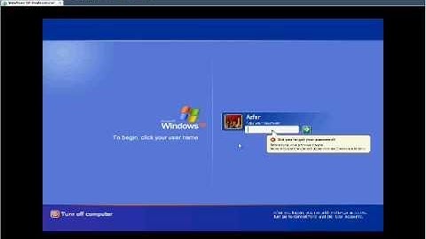 How to reset user password for windows XP