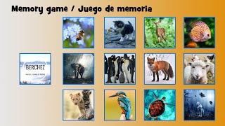 #01 Juego de memoria /Memory game -Nivel 3- ANIMALES / ANIMALS screenshot 2