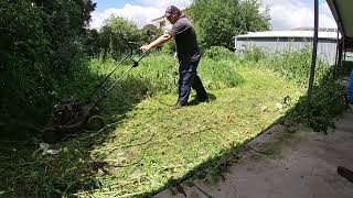 Overgrown yard clean up time lapse | Mowing overgrown lawn, tall weeds #OvergrownYardCleanup by Lawn Care - IMM @Lawn_Care 7,619 views 1 year ago 19 minutes